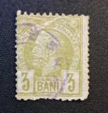 Carol I of Romania (1889 - 1890 ) 3 Bani Verde-Măsline / Galben-Verziu-Vultur_RO2