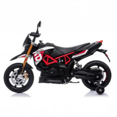 Motocicleta electrica pentru copii, cu lumini Aprilia, negru foto