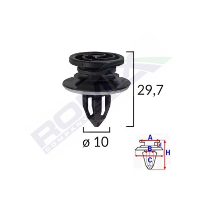 CLIPS TAPITERIE USI PENTRU AUDI A4 SET 10 BUC 62266 foto