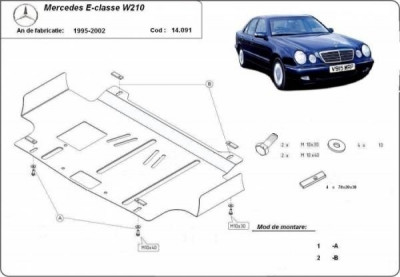 Scut motor metalic Mercedes E-Class W210 1995-2002 foto