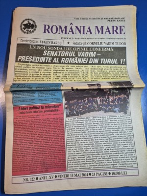 ziarul romania mare 14 mai 2004 - redactor sef corneliu vadim tudor foto