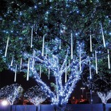 Instalatie de Craciun, 10 tuburi, 50cm, 480 LED, ploaie de meteoriti, alb Household NewTrend