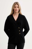 ISABELLE BLANCHE cardigan din amestec de l&acirc;nă culoarea negru, IS25FW-M152-F007