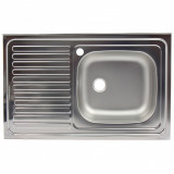 Cumpara ieftin Chiuveta pentru masca+racord flexibil scurgere Z-INOX ZLN-0193DR, Inox anticalcar, Cuva dreapta, 50x80 cm, Zinox