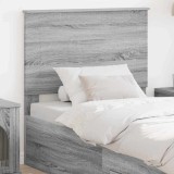 vidaXL Tăblie cap cu headboard Gri Sonoma 90 cm Lemn compozit 887688