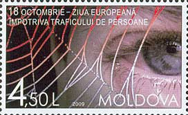 MOLDOVA 2009, Ziua Europeana impotriva traficului de persoane, MNH foto
