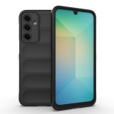 Husa antisoc pentru samsung galaxy a16 4g / a16 5g, margini striate, magic shield, black