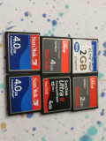Card memorie CF,Compact Flash SanDisk 4GB si 2 GB diferite viteze, dslr foto, 4 GB