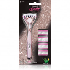 Wilkinson Sword Quattro for Women Rose Gold epilator pentru femei rezerva lama 4 pc 1 buc