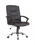 Scaun directorial GN02, ergonomic, cadru cromat, inaltime ajustabila, balans, 100 kg, negru
