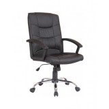 Scaun directorial GN02, ergonomic, cadru cromat, inaltime ajustabila, balans, 100 kg, negru