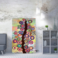 Tablou decorativ, WY91 (50 x 70), 50% bumbac/50% poliester, Lemn, Multicolor