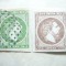 2 Timbre Spania 1875 Don Carlos , 50c stamp. si 1 real nestamp. fara guma