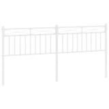 Cumpara ieftin Tablie de pat de schimb metalica, alb, 180 cm