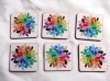 Set suporturi pahare cu spirala multicolora 39874
