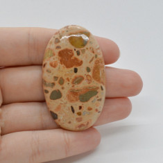 Cabochon jasp leopard 50x30x7mm c4