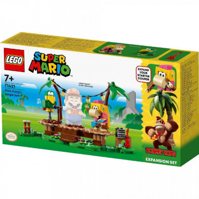 Lego super mario set de extindere concertul lui dixie kong in jungla 71421 foto