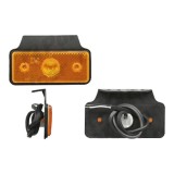 Lampa gabarit auto BestAutoVest 12/24V dreptunghiulara Portocaliu cu leduri, 117x47x9mm, cu suport fixare,1 buc.