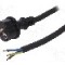 Cablu alimentare AC, 10m, 3 fire, culoare negru, cabluri, CEE 7/7 (E/F) mufa, SCHUKO mufa, PLASTROL - W-97537