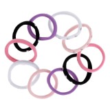 Elastice de păr pentru copii, Set 10 buc, Multicolore, cu Tepi, Inimi și Stele, CMCLASS
