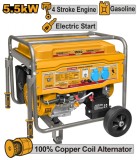 Cumpara ieftin Generator pe benzina 5.5KW Motor 4 Timpi, pornire electrica, Ingco GE55003