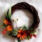 coronita decorata cu bufnita si flori 43107