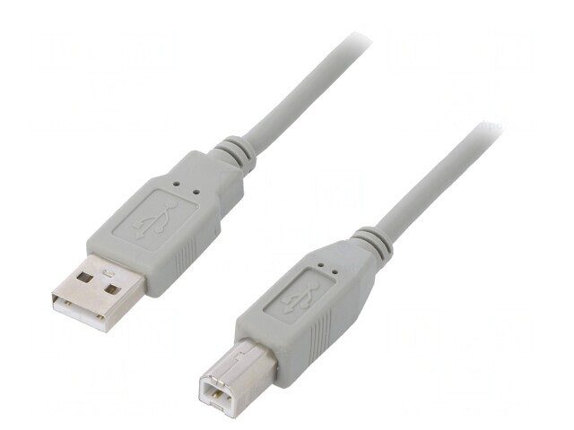 Cablu USB 2.0 A-B 1m Gri