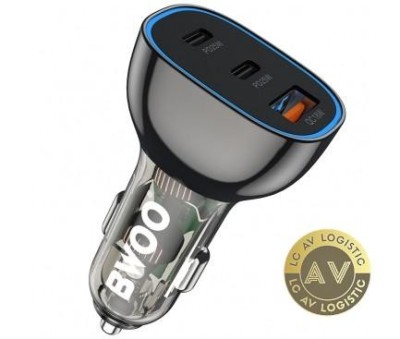 Incarcator Auto BWOO BO-CC96 68W 3A 1 x USB-A - 2 x USB-C Negru foto