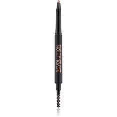 Makeup Revolution Duo Brow Definer creion sprâncene precise culoare Light Brown 0.15 g