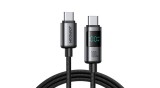 Cablu Joyroom S-A16 Pro Prism Series 100W USB-C - USB-C cu Afișaj Digital 1.2m - Negru