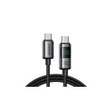 Cablu Joyroom S-A16 Pro Prism Series 100W USB-C - USB-C cu Afișaj Digital 1.2m - Negru