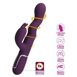 Vibrator punct G si clitoris Pretty Love Laursen 2 mov cu rotatie 24,9 cm