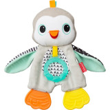 Infantino Cuddly Teether Penguin jucărie de pluș pentru dentiție 1 buc