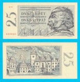 Cehoslovacia (p#89) 25 Korun 1961 UNC &#039;Zizka&#039; serie: Q03 935020