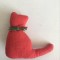 Brosa chic handmade Pisica, material textil umplut cu vatelina, 8cm lungime