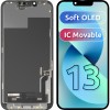 Display cu Touchscreen MP compatibil cu Apple iPhone 13, cu Rama, Versiune Soft OLED FHD IC Movable, Negru