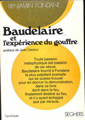 Baudelaire et l&amp;#039;experience du gouffre / Benjamin Fondate foto