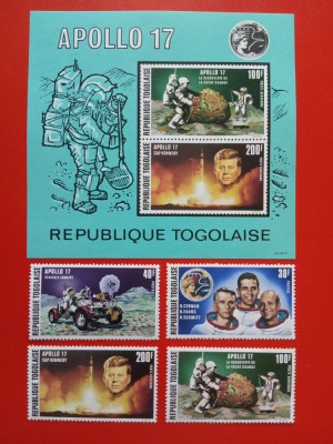 TOGO, SPACE - BLOC + SERIE COMPLETĂ MNH foto