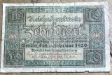 BNKSTR01DE Bancnotă Germania - 10 Mark 1920 (Zehn Mark), Reichsbanknote, Republica de la Weimar