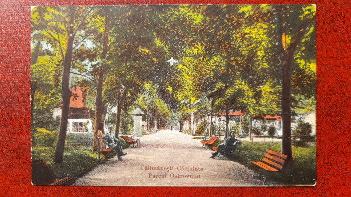 Calimanesti-Caciulata-1923-Parcul Ostrovului-C.P.circ.