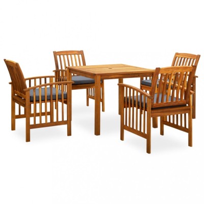 Gossi set mobilier de gradina cu perne, 5 piese, lemn masiv de acacia foto