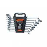 Set 8 chei inelare curbate Cr-V 6-22 mm, cu suport plastic, Gadget