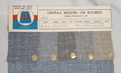 Epoca de Aur Intreprinderea de stofe Argesana Pitesti - MOSTRA de material foto