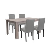 Cumpara ieftin Set de masă Leon 4+1 stejar York gri