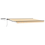 vidaXL Cort electric retractabil Galben și alb 4,5 &times; 3,5 m 3422094