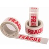 Banda Scotch adeziva FRAGILE, alb-rosu, 48mm