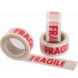Banda Scotch adeziva FRAGILE, alb-rosu, 48mm