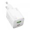 Incarcator Retea HOCO N41, 20W, 3A, 1 x USB-A - 1 x USB-C, Alb
