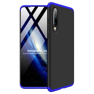 Husa HUAWEI P30 - GKK 360 Full Cover (Albastru/Negru) foto