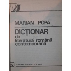 DICTIONAR DE LITERATURA ROMANA CONTEMPORANA